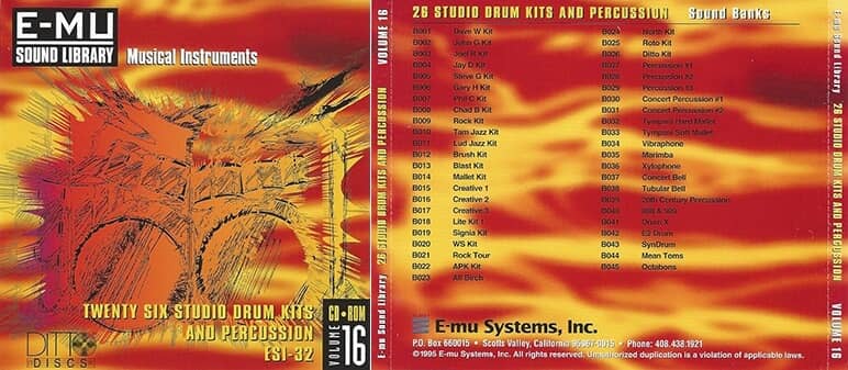 E-MU - Classic Series Vol. 16 - 26 Studio Drum Kits And Percussion