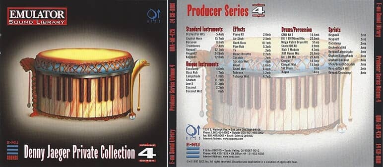 E-MU - Producer Series Vol. 4 - Denny Jaeger Private Collection